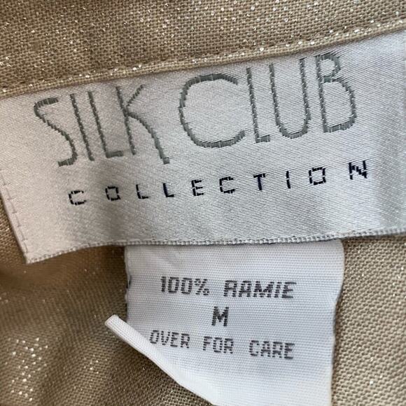 Silk Club Embellished Cropped Button-Down Shirt M - Picture 7 of 7